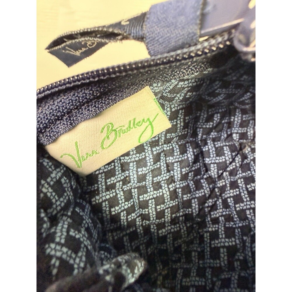 Vera Bradley Blue Quilted Zip Coin Purse - Picture 2 of 4